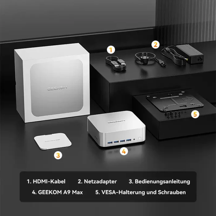 Geekom A9 Max, Ryzen AI 9 HX 370, 32GB RAM, 2TB SSD