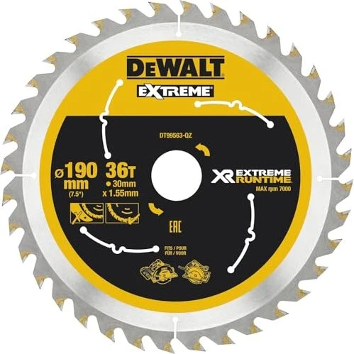 DeWalt DT99563 Extreme Kreissägeblatt 36Z, 190x1.38x30mm, 1 Stück