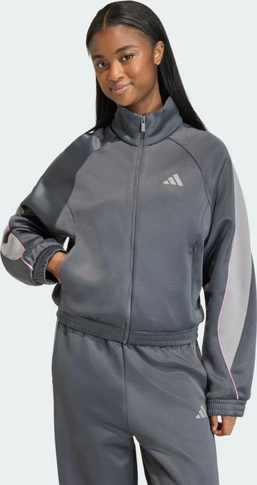 adidas Stadium Trainingsjacke grey six/charcoal solid grey/st tropic bloom (Damen)