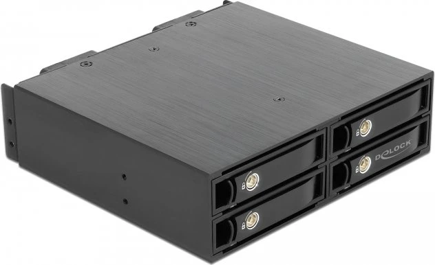 DeLOCK 5.25" Mobile Rack for 4 x 2.5" U.2 NVMe SSD with lockable Trays