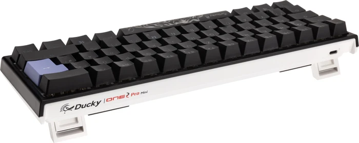 Ducky One 2 Pro Mini, PBT, schwarz, LEDs RGB, MX RGB BLUE, USB, DE