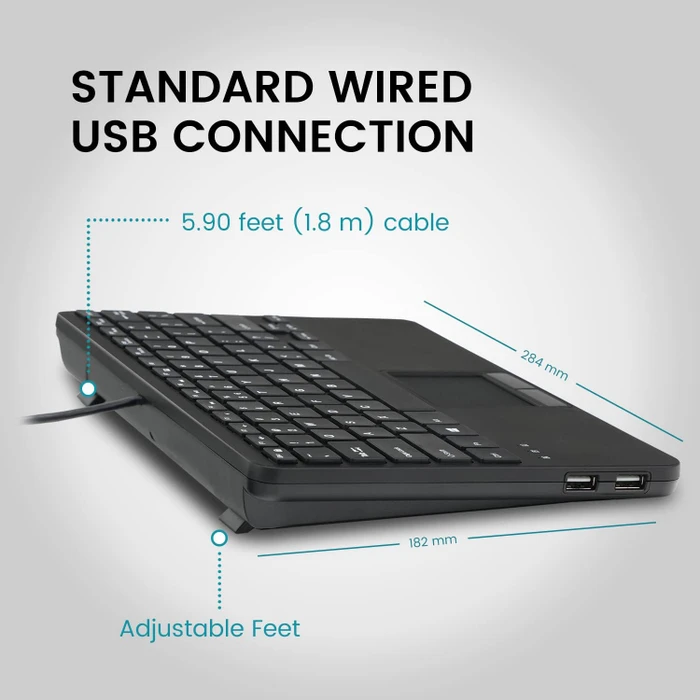Perixx Periboard-525, schwarz, USB, UK
