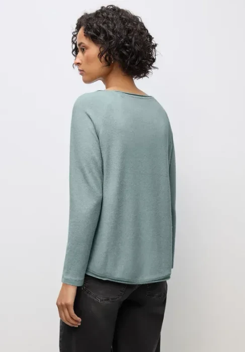 Street One Soft Melange Shirt langarm nile blue mel. (Damen)