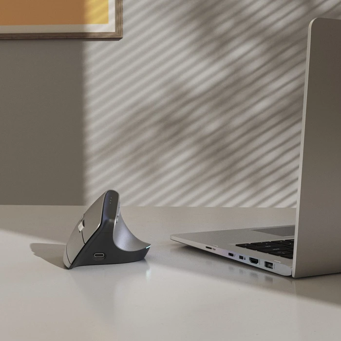 Hama EWM-700R Ergonomic Vertical Mouse, grau/schwarz, USB/Bluetooth