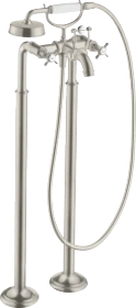 Hansgrohe Axor Montreux 2-Griff Wannenarmatur bodenstehend mit Hebelgriffen edelstahloptik