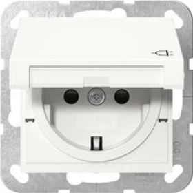 Gira System 55 SCHUKO-Steckdose, reinweiß seidenmatt