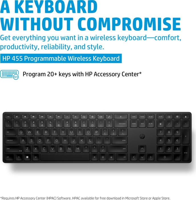 HP 450 Programmable Wireless Keyboard, USB, DE