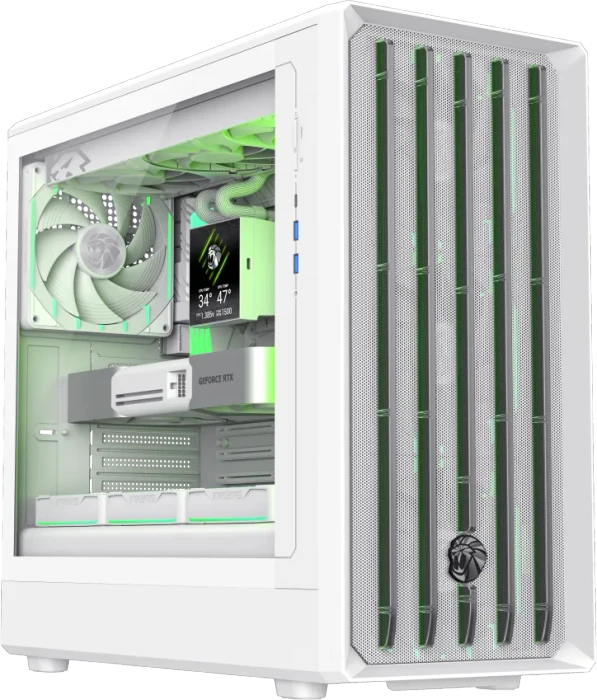 GameMax Claw 460 WH, Glasfenster