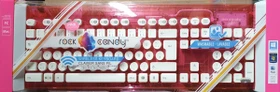 PDP Rock Candy Wireless Keyboard Pink Palooza, pink-transparent, USB, DE (904-005-EU-PK-D1)