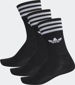 adidas Crew Socken schwarz/weiß, 3 Paare
