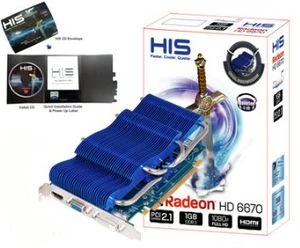 HIS Radeon HD 6670 iSilence 5, 1GB DDR3, VGA, DVI, HDMI