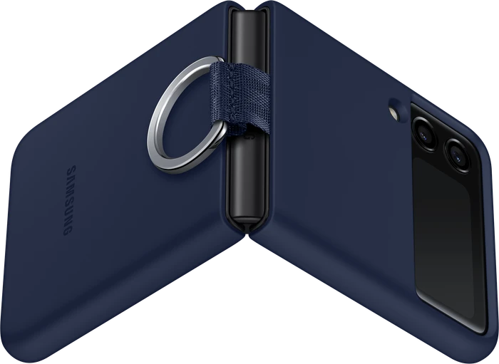 Samsung Silicone Cover with Ring für Galaxy Z Flip 3 5G navy