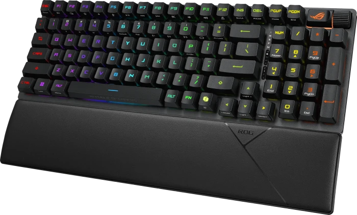 ASUS ROG Strix Scope II 96 RX Wireless, PBT, schwarz, ROG RX RED, USB/Bluetooth, FR