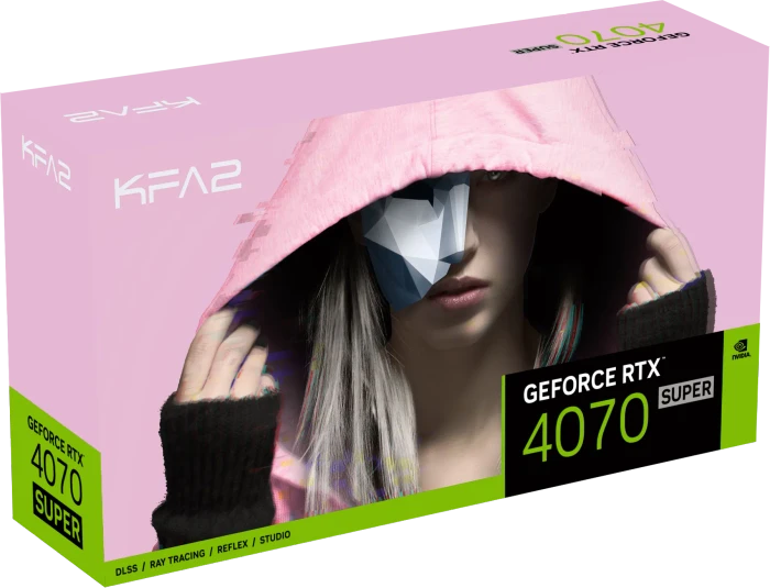 KFA2 GeForce RTX 4070 SUPER EX Gamer Pink (1-Click OC), 12GB GDDR6X, HDMI, 3x DP