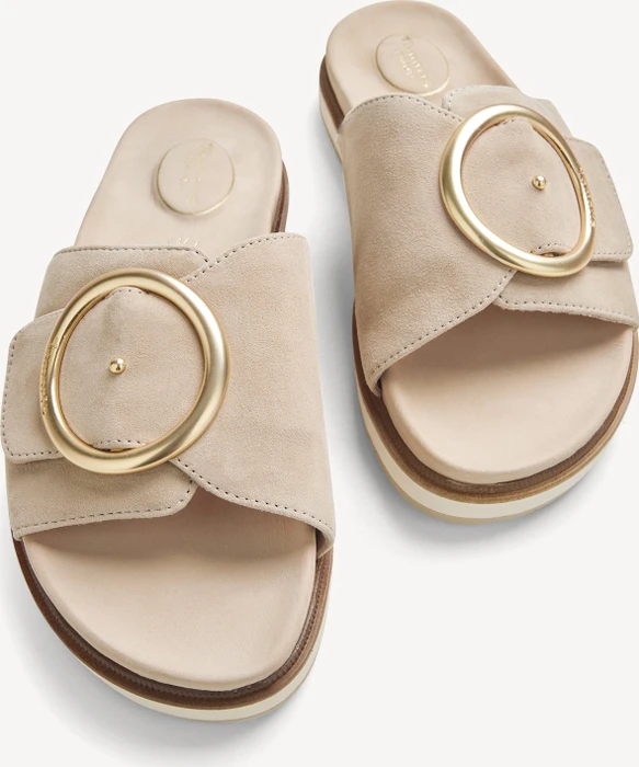 Tamaris Lederpantolette beige (Damen)