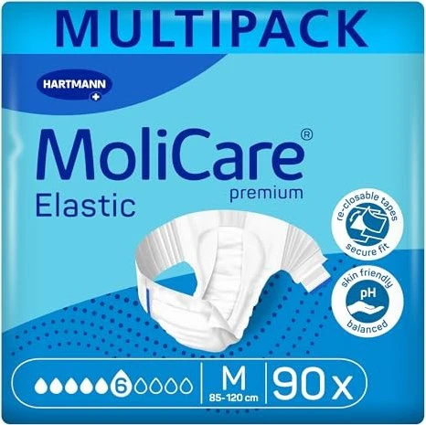 Hartmann MoliCare Premium Elastic 6 Tropfen Schutzhose Größe M, 90 Stück (3x 30 Stück)