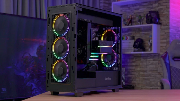 AeroCool Flo Saturn FRGB, weiß, Glasfenster