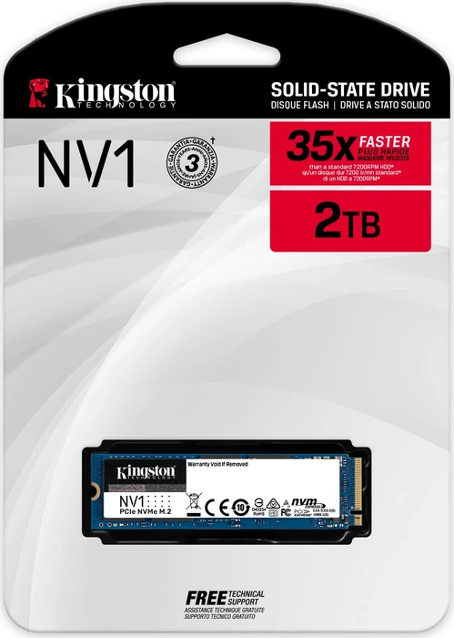 Kingston NV1 NVMe PCIe SSD 2TB, M.2 2280 / M-Key / PCIe 3.0 x4