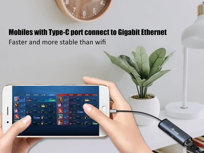 Equip USB-C-auf-RJ45-Gigabit-Netzwerk + PD 100W, USB-C 3.0 [Stecker]