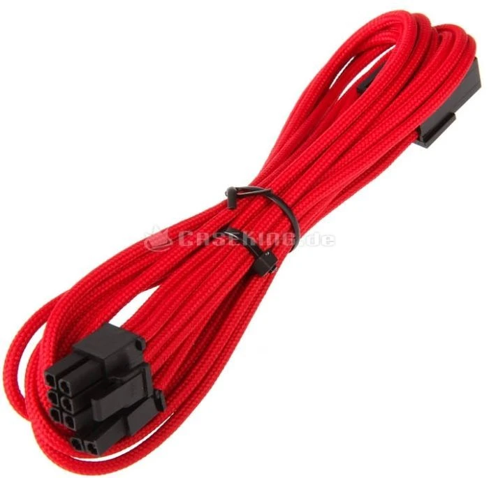 BitFenix Alchemy 6/8-Pin PCIe Verlängerung 45cm, sleeved rot