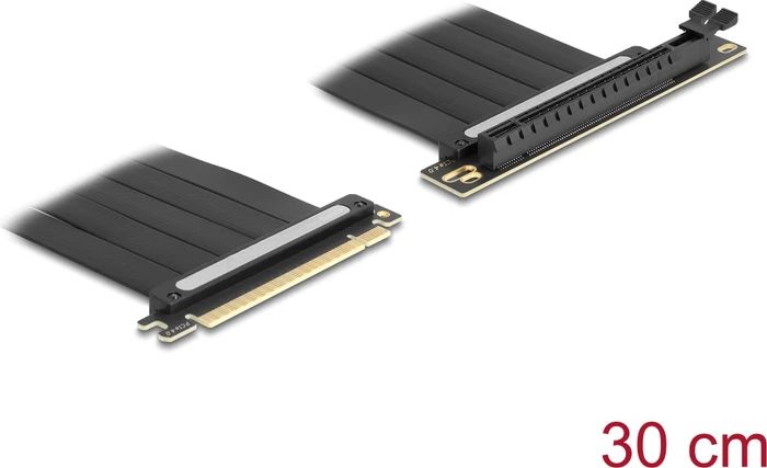 DeLOCK Riser Karte, gewinkelt, PCIe 4.0, 300mm