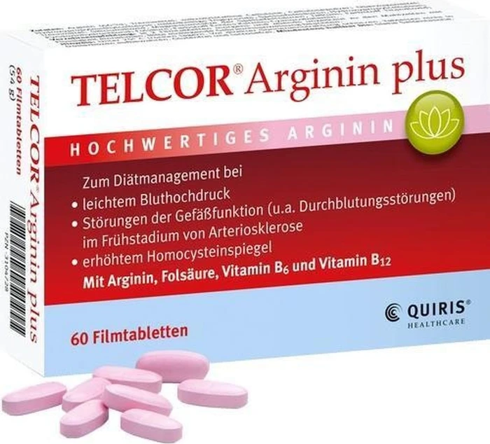 Telcor Arginin plus Filmtabletten, 60 Stück