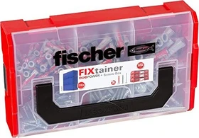 fischer FixTainer DuoPower Box Schrauben/Dübel-Sortiment inkl. L-Boxx, 105 Stück
