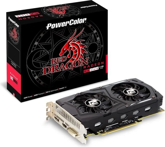 PowerColor Red Dragon Radeon RX 460, 4GB GDDR5, DVI, HDMI, DP