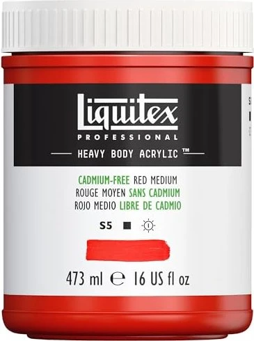 Liquitex Professional Heavy Body Acrylic cadmium-free red medium, 473ml