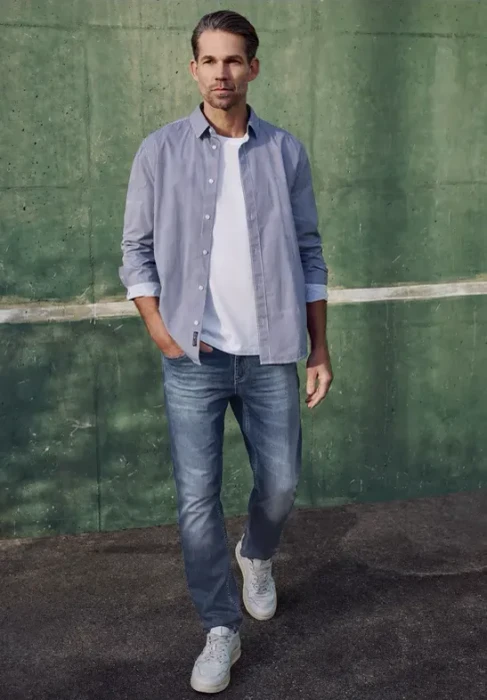 Street One Player Jeans mid blue wash (Herren)