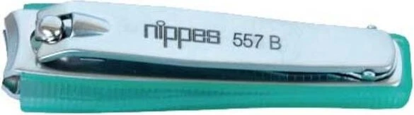 Gebrüder Nippes 557E Nagelknipser mit Nagelfang schwarz/silber 80mm