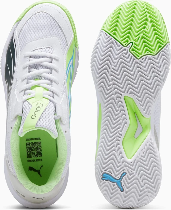 Puma Nova Court puma white/luminous blue/fizzy apple/shadow gray (Damen)