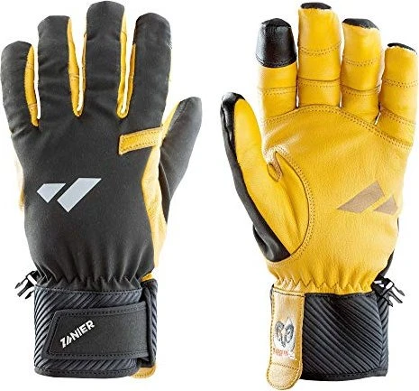 Zanier Laserz.tw Skihandschuhe schwarz/gelb