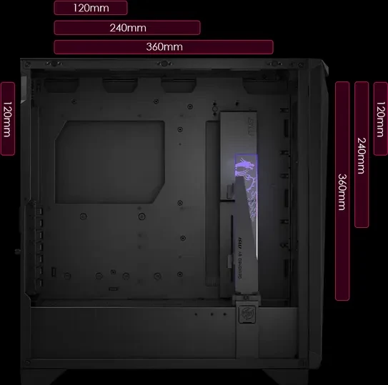 MSI MPG Gungnir 300R Airflow, schwarz, Glasfenster