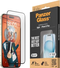 PanzerGlass Ultra-Wide Fit with EasyAligner für Apple iPhone 15 Plus