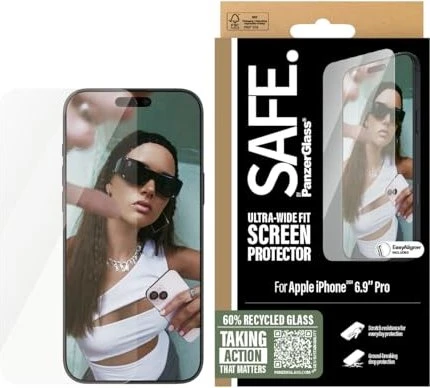PanzerGlass Safe Screen Protector Ultra-Wide Fit für Apple iPhone 16 Pro Max