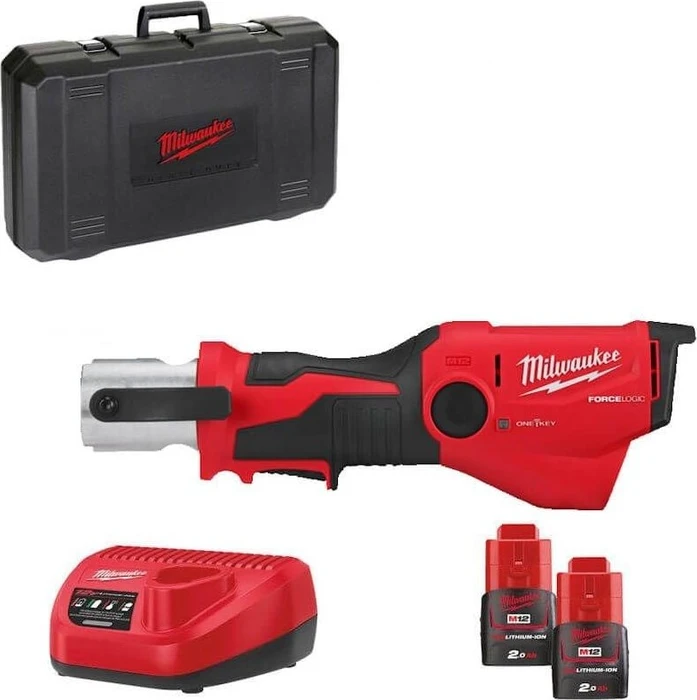 Milwaukee M12 HPT-202C M-Set Akku-Presswerkzeug inkl. Koffer + 2 Akkus 2.0Ah