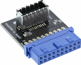InLine USB 3.0 19-Pin auf USB 3.1 20-Pin Key-A Pfostenstecker intern (33446B)