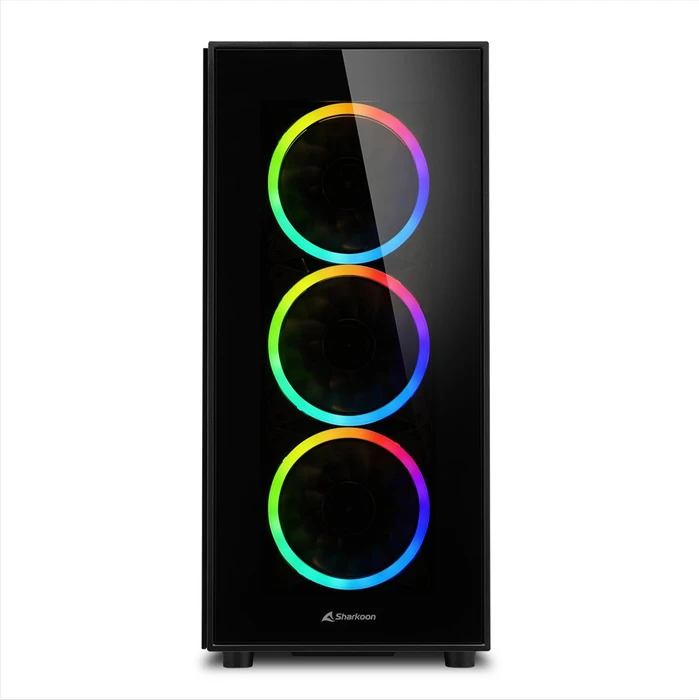 Sharkoon TG5 RGB Silent PCGH Edition, Glasfenster, schallgedämmt