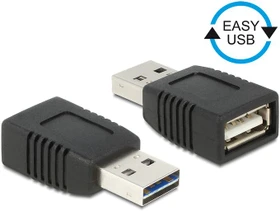 DeLOCK EASY-USB 2.0 Adapter, USB-A [Stecker] auf USB-A [Buchse] (65520)