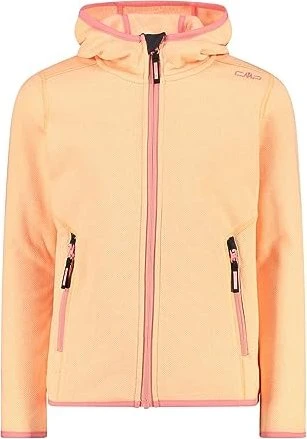 CMP Knit-Tech Meliert Fleece Jacke melone/pesca/bianco (Junior)