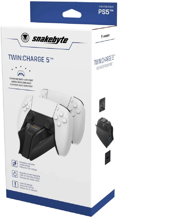 Snakebyte Twin:Charge 5 Ladestation schwarz (PS5)