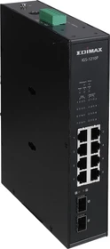Edimax Pro IGS-1 Industrial Railmount Gigabit Managed Switch, 8x RJ-45, 2x SFP, 240W PoE+ (IGS-1210P)