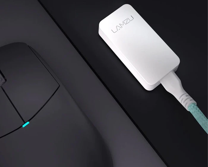 Lamzu 4K Wireless Dongle, Funk-Empfänger, weiß