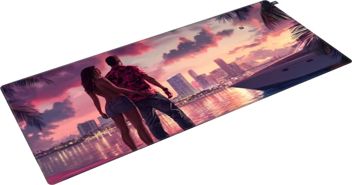 Cherry Xtrfy GP5 Miami Sunset XL Gaming Mauspad, 920x400mm, Motiv mehrfarbig