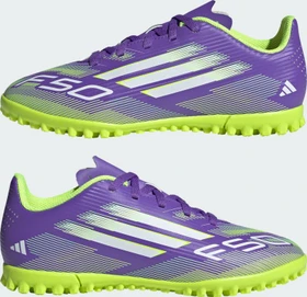 adidas F50 Club AG purple rush/cloud white/lucid lemon (Junior)