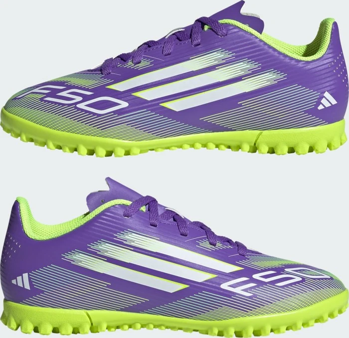 adidas F50 Club AG purple rush/cloud white/lucid lemon (Junior)