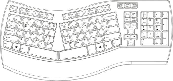 Perixx Periboard-512W, weiß, USB, US