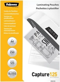 Fellowes Laminierfolien, A4, 2x 125µm, glänzend, 250 Stück
