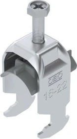OBO Bettermann Bügelschelle 2056 H-Fuß, 1-fach, Kunststoffdruckwanne, Al